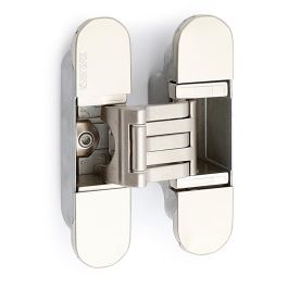 Koblenz Bisagra Invisible K6300 Níquel Satinado, Negro, Bisagra Oculta Regulable 3D para Puertas Interiores