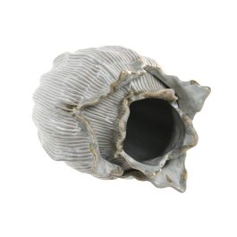 Vase Home ESPRIT Crème Céramique Feuille d'une plante 19 x 19 x 33 cm