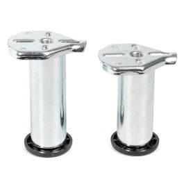 CAMAR Pied Nivelador Zmk/Abs 308 H80 80mm Zamak ABS Gris Métallique