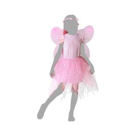 Déguisement Hada Rosa pour Fille 10-12 Ans - Déguisement de Fée Rose 3 Pièces avec Robe, Ailes et Accessoire Cheveux