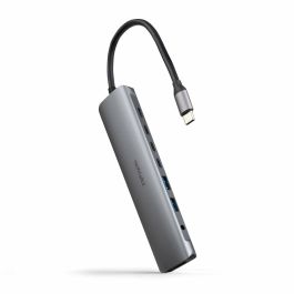 Hub USB NANOCABLE 10.16.4608 Gris 100 W 50 W