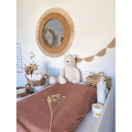 Housse de matelas a langer - CANDIDE - Eponge - 50 x 75 cm - Cassonade