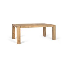 GINER Y COLOMER - Table de salle à manger en bois de manguier massif 200 cm, style robuste avec finition naturelle et épaisseur de plateau de 3 cm
