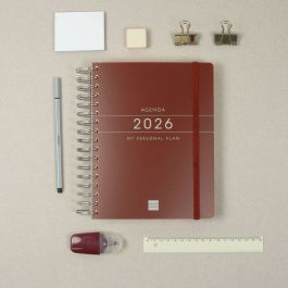 Agenda Finocam Bordeaux quarto 15,5 x 21,7 cm