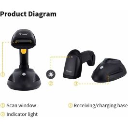Lecteur de Codes Barres Equip 35102507101 Noir