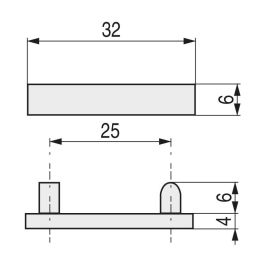 Q&Q Tapa Deslizante Negro Plástico para Pata Penny