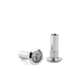 HERRAJES ALK Tige d'Union Komby Tête Plate M4 Nickel Longue Vis 15