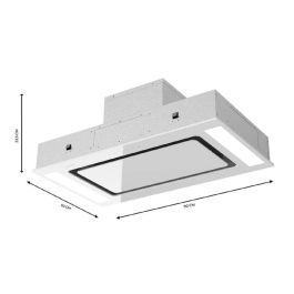 Hotte Conventionnelle Intégrable Cecotec Bolero Flux TIR 908000 Blanc Verre 90cm A++
