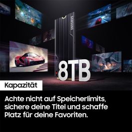 M.2. SAMSUNG 9100 PRO Heatsink NVMe 1TB PCIe 5.0 14.700 MB/s Lesen 13.300 MB/s Schreiben Interne SSD fr PC-Gaming