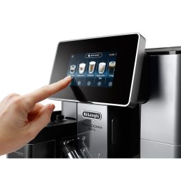 De'Longhi PrimaDonna ECAM610.55.SB - Machine à expresso automatique avec broyeur - Café grains/moulu - 19 bars - 1450 W - Réservoir 2,2L - Écran tactile couleur - Métallique