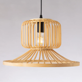 Lampe Suspendue Tlemcen SKD-P80115 en Rotin Style Boho-Chic Naturel