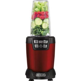 Sencor SNB 6601RD Blender Smoothie, Mixeur 1200 W avec 2 Récipients (0.8 L, 1 L), 6 Lames Titane, Programmes Prédéfinis, Sans BPA Precio: 102.732. SKU: B1CGHY74AE