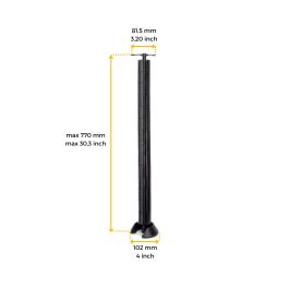 Colonne passe-câbles Hexa, plastique, noir