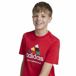 T-shirt à manches courtes unisex Adidas Tiro Nations Pack Graphic Rouge