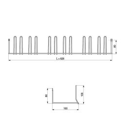 HERRAJES ALK 626 Zambo Zapatero Extensible Gris RAL 9006 Capacité 3 Paires de Chaussures en Fer