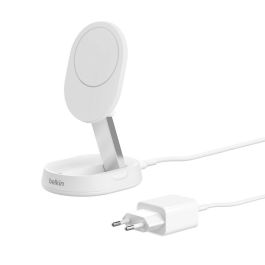 Belkin BoostCharge Pro - Station de recharge sans fil Qi2 15W avec charge rapide - Câble USB-C de 1,5 m - Blanc