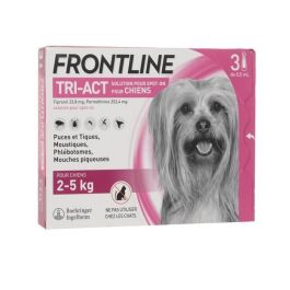 Frontline Pipetas Tri-Act 3 unités - Antiparasitaire Chien 2-5 kg