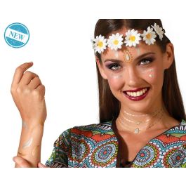 Flash Tattoo Tatuajes Temporales de Plumas Doradas y Plateadas - Tatouages temporaires dorés et argentés festifs - 4 feuilles Precio: 9.7899996. SKU: B13ZAFEHGC