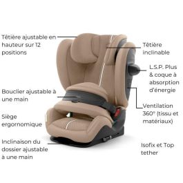 Cybex Gold Siège auto Pallas G i-Size 76-150 cm 9-50 kg Beige amande (Plus) CYB4063846543403