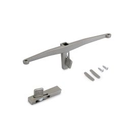 Emuca Lot de consoles pour 5 étagères en bois pour la structure Zero, planches non incluses, Zamak, Peint gris pierre