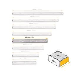 Emuca Lot de 5 jeux de Coulisses pour tiroirs, roulement à billes, hauteur 45mm, profondeur 400mm, sortie totale, Zingué