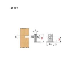 ITALIANA FERRAMENTA Maori Support latéral avec taquet et vis prémontés pour épaisseur 18-19mm