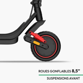 Wispeed Trottinette électrique Airo V6 - 250W - 36V - Batterie 6Ah - Pneus 8,5'' - Noir - Éclairage LED - Pour la ville