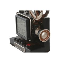 Horloge de table Home ESPRIT Noir Argenté Vintage