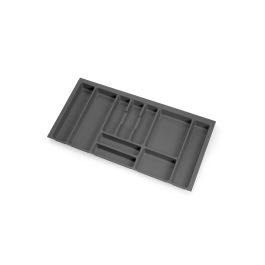 Emuca range-couverts Optima Vertex/Concept, profondeur 500mm, plateau 16mm, module 900mm, Plastique, Gris antracite