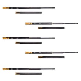 Emuca Lot de 5 jeux de Coulisses pour tiroirs, roulement à billes, hauteur 45mm, profondeur 600mm, sortie totale, fermeture amortie, Noir