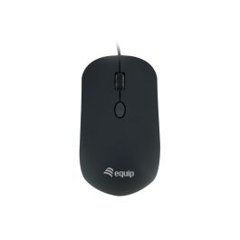 EQUIP Souris Optique Ambidextre USB 245114, Câble 1.8m, Noir