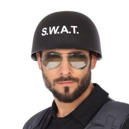 Casco Rigido - Casque Tactique SWAT Noir pour Adulte - Accessoire Déguisement Commando, Agent Spécial, Halloween ou Airsoft Precio: 12.8900004. SKU: S1122496