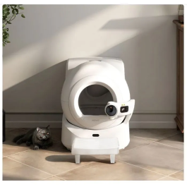 Petkit - Marche pour litière automatique - Compatible PURAMAX et PuroBOT - Confort pour chats âgés - Grille anti-dérapante et retient la litière - Blanc