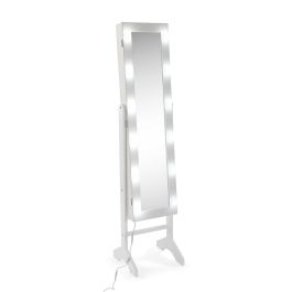 Miroir mural Versa Blanc Miroir Bois MDF 35 x 153 x 35,2 cm Porte-bijoux