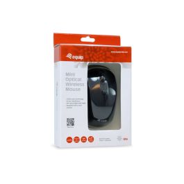 EQUIP 245108 Souris Optique Ambidextre Sans Fil RF USB Nano Récepteur 1600 DPI Noir