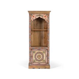 GINER Y COLOMER Bibliothèque ou Vitrine Décorative en Bois de Mango avec Détails Floraux Peints à la Main - Structure à Deux Compartiments et Porte Abattante Precio: 779.988. SKU: B1AQ6NX24H