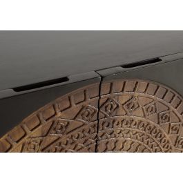 GINER Y COLOMER - Lote de 2 Mesas Nido en Métal et Bronze - Tables Basses Gigognes - Noir et Doré - Dimensions: 56x55x55 cm et 51x50x50 cm