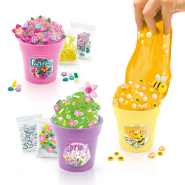 Canal Toys So Slime - 3 Pots Slime Fleur avec Arôme, Décorations et Charms pour Créations, Jeu pour Enfants 6+ Réf. SSC 418