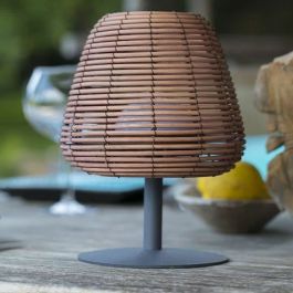 Lumisky Lampe de table sans fil BOHEME H25 cm Rotin naturel Blanc chaud LED Blanc LUM3760093543187