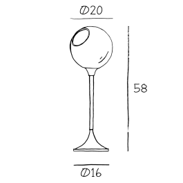 Lampe de table "Ballroom Blue Sky" E27 sans ampoule