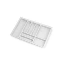 Emuca range-couverts Optima Vertex/Concept, profondeur 500mm, plateau 16mm, module 700mm, Plastique, Blanc