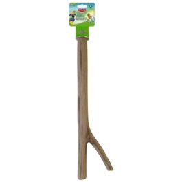 Accessoire oiseau - TYROL - Perchoir branche - Taille L 30cm - Bois naturel