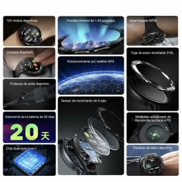 Montre intelligente Mibro MIBAC_GS-PRO/BK Noir 1,43"