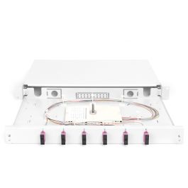 DIGITUS LWL Spleißbox 1HE bestückt 6x SC DX OM4 grau