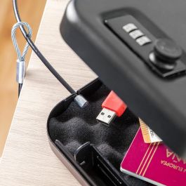 Coffre-Fort Portable avec Câble de Sécurité Prisaven InnovaGoods