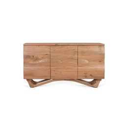 GINER Y COLOMER - Buffet en acacia massif fabriqué à la main 140 cm, design contemporain avec ouverture push, couleur naturelle Precio: 1199.988. SKU: B1EBKCVZ36