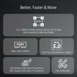 Asus TUF GAMING B760M-PLUS II Carte mère LGA 1700 DDR5 Micro ATX