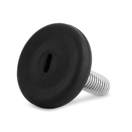 HERRAJES ALK Pied Nivelador Antideslizante TINI M8 Ø30 Acero-Plástico Zincado-Negro