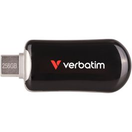 Verbatim Plectra 30226 - Clé USB 3.2 Gen 1 Type-C 256 Go - Sans Capuchon - Noir - Vitesse Lecture 100 Mo/s