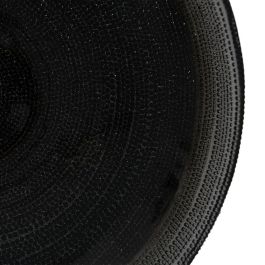 Centre de Table Noir Verre 30 x 30 x 6,5 cm